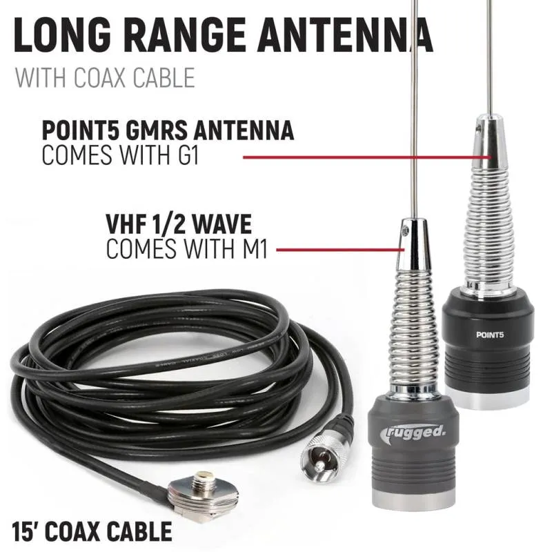 Rugged Radios Polaris RZR XP Complete Communication Kit with Rocker Switch Intercom and 2-Way Radio - G1 GMRS