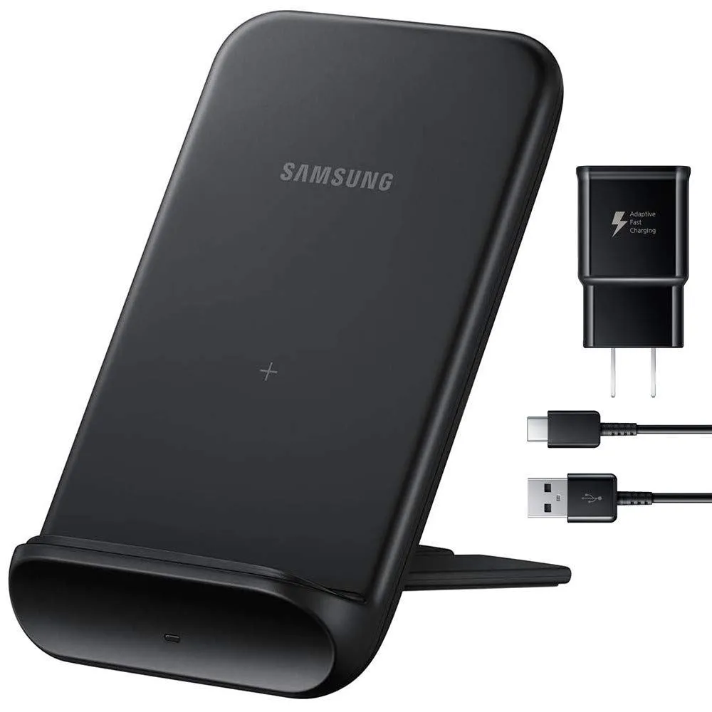 Samsung Black 9W Wireless Charger Convertible with EU 15W Plug - EP-N3300TBEGEU