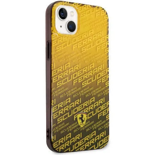 Scuderia Ferrari PC/TPU BLACK GRADIENT CASE ALLOVER SCUDERIA AND DYED BUMPER - iPhone 14