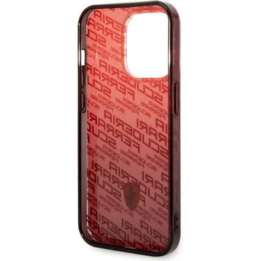 Scuderia Ferrari PC/TPU BLACK GRADIENT CASE ALLOVER SCUDERIA AND DYED BUMPER - iPhone 14