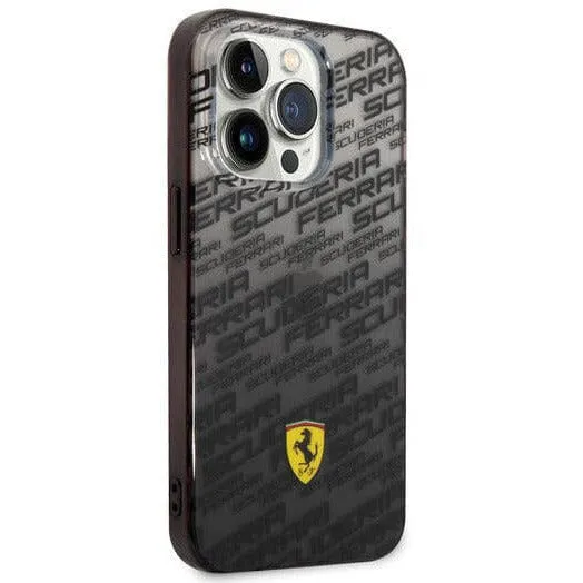 Scuderia Ferrari PC/TPU BLACK GRADIENT CASE ALLOVER SCUDERIA AND DYED BUMPER - iPhone 14