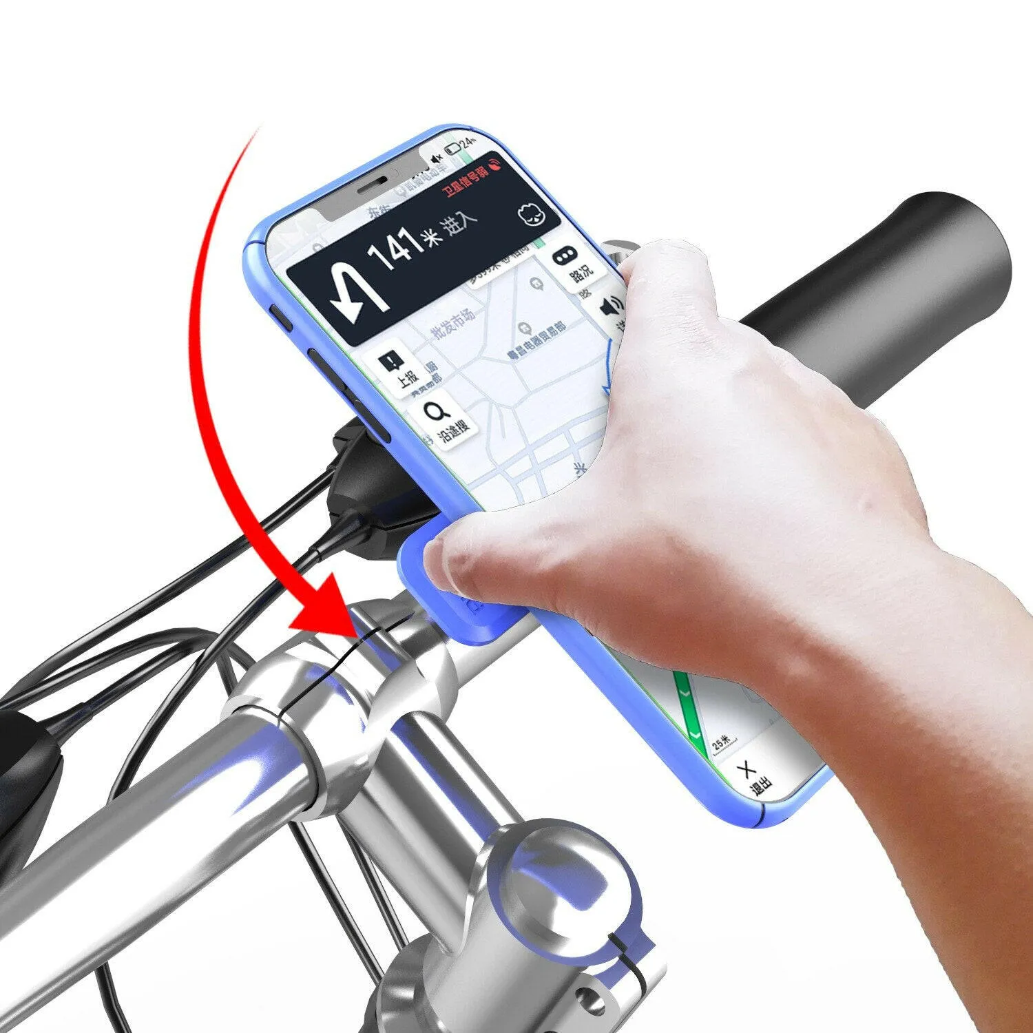 SMOYNG Simple Motorcycle Bike Phone Holder Stand Adjustable Support Moto Bicycle Handlebar Mount Bracket For Xiaomi iPhone