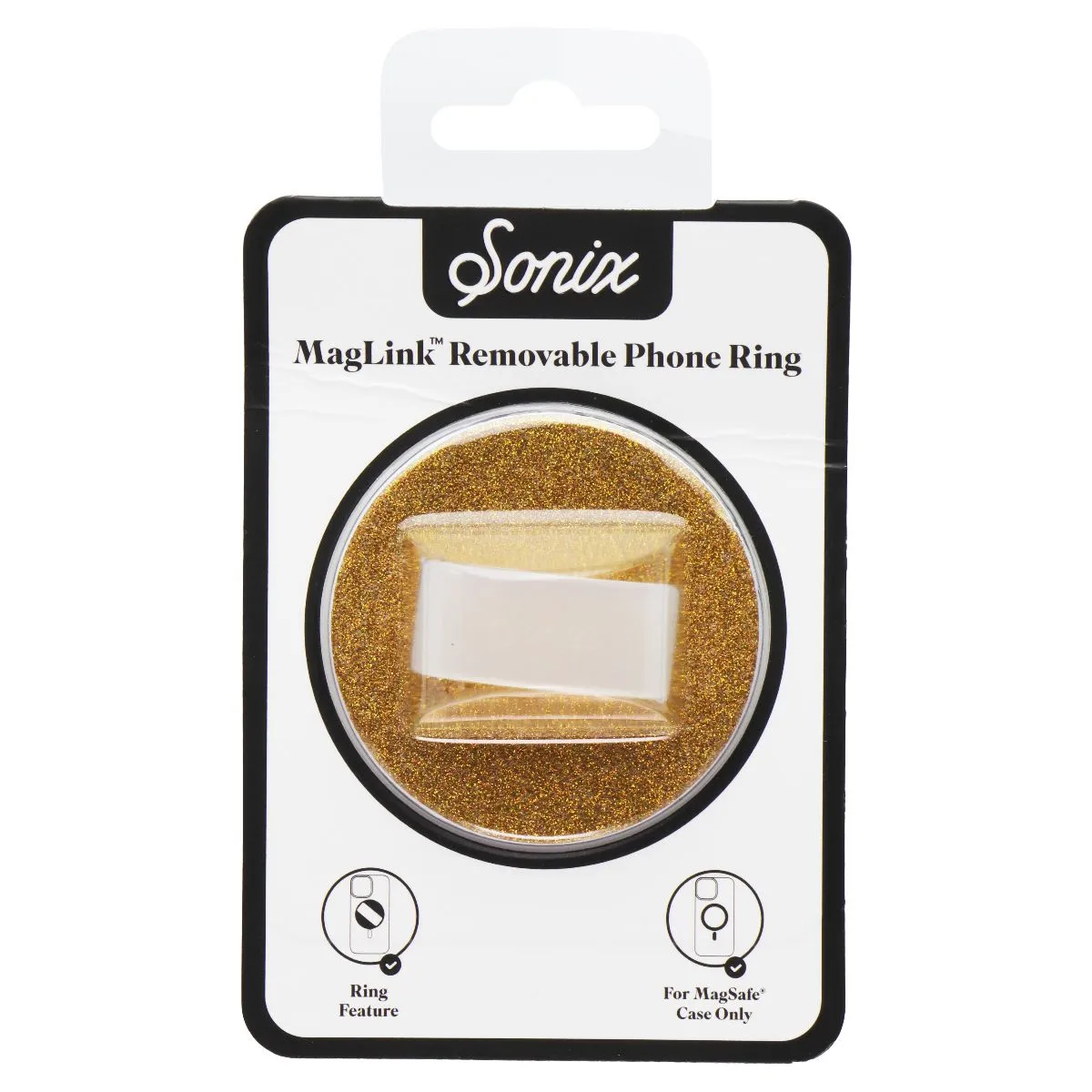 Sonix MagLink Removable Phone Ring - Glitter Gold