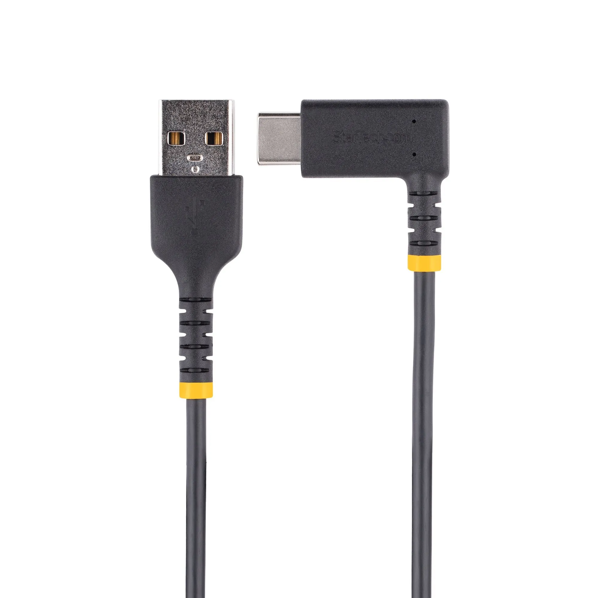 Startech.Com 3Ft (1M) Usb A To C Charging Cable Right Angle, Heavy Duty Fast Charge Usb-C Cable, Usb 2.0 A To Type-C, Du