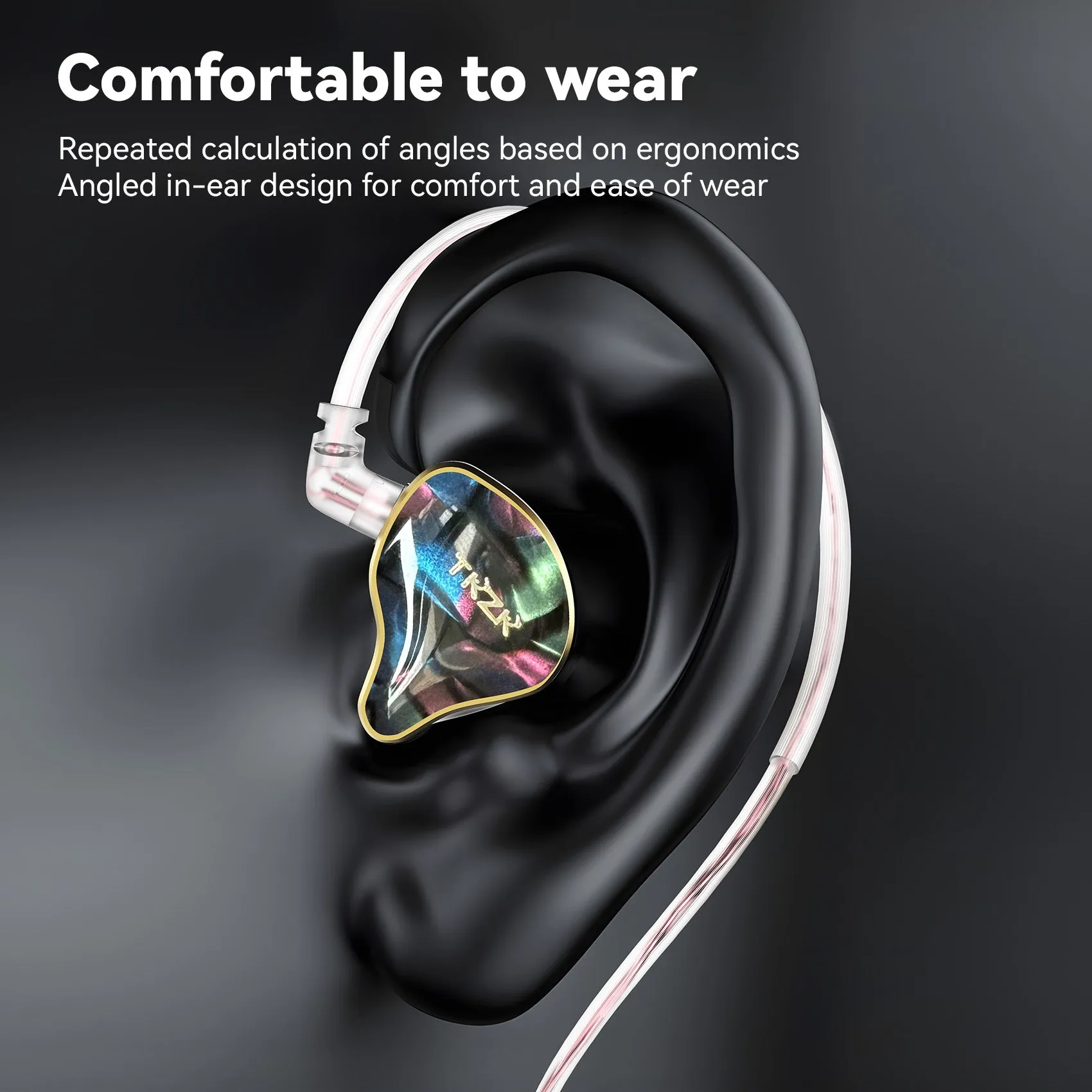 【TKZK TK02】 In-ear Monitors HIFI Earphones IEM Headphones Dual Magnetic Circuit DD Wired Gaming Earbuds