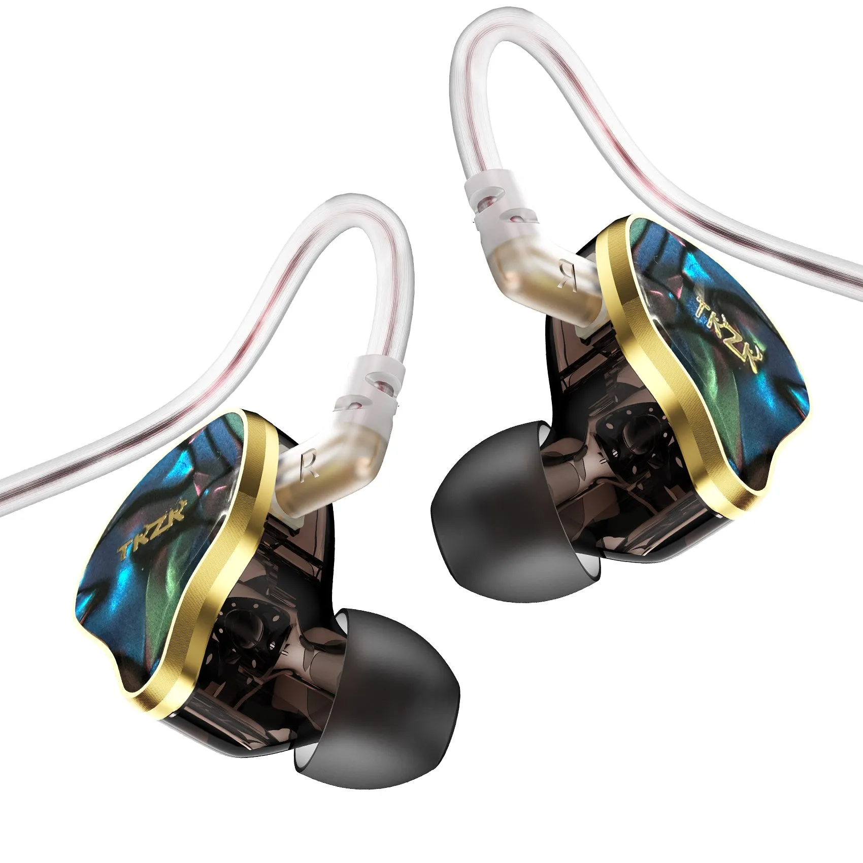 【TKZK TK02】 In-ear Monitors HIFI Earphones IEM Headphones Dual Magnetic Circuit DD Wired Gaming Earbuds