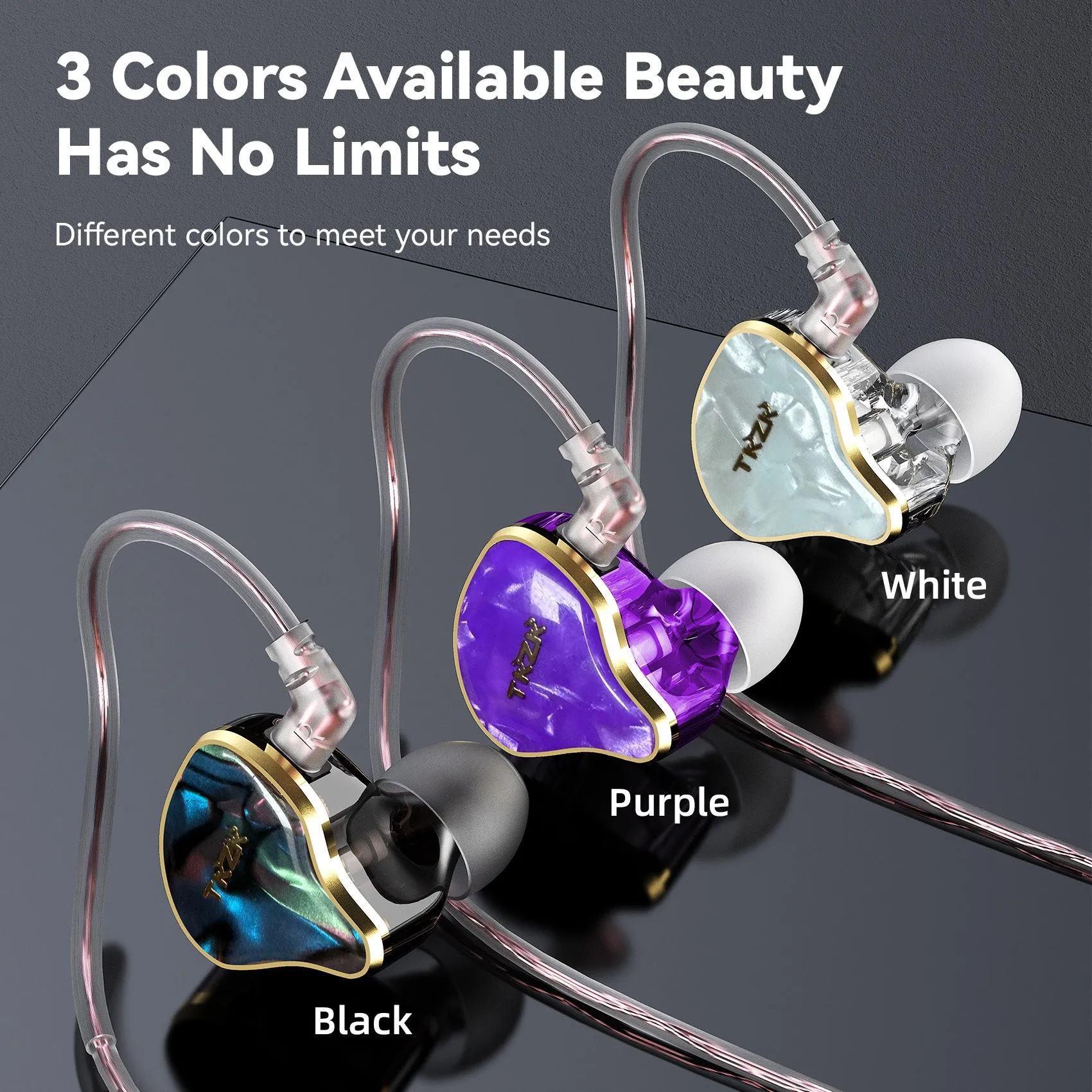 【TKZK TK02】 In-ear Monitors HIFI Earphones IEM Headphones Dual Magnetic Circuit DD Wired Gaming Earbuds