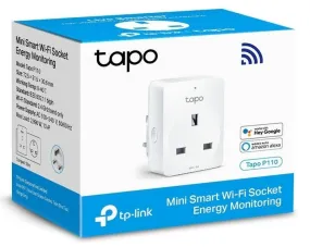 TP-Link Tapo P110 Mini Smart Wi-Fi Wireless Power Socket Plug Energy Monitoring with Remote Control & Schedule (1件裝)