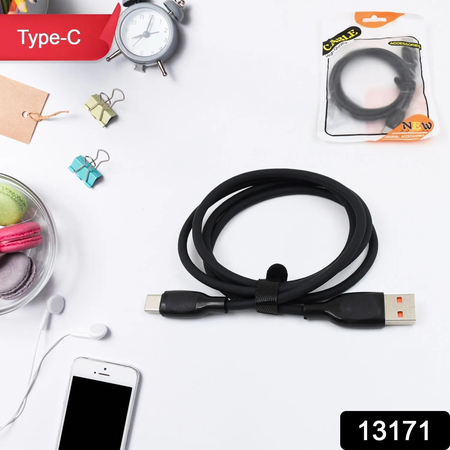 Type C data cable Fast Charging Cable (1 Mtr. Approx / 1 Pc)