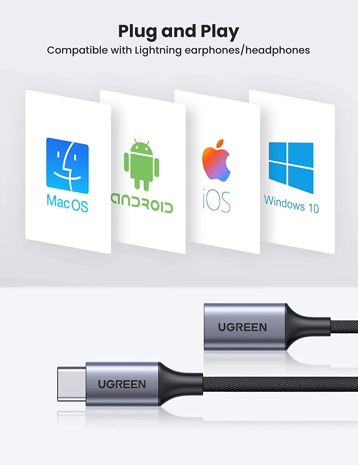 UGREEN USB C to Lightning Audio Adapter