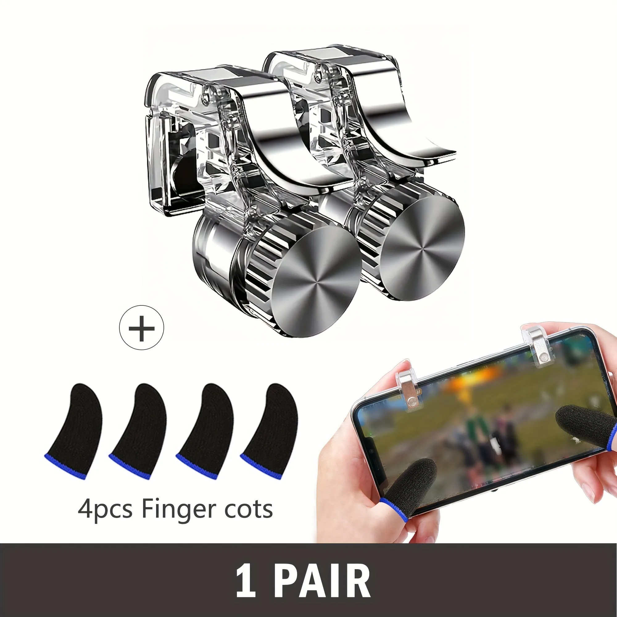 Ultimate Gaming Combo R11 Mobile Game Controller Rocker Button Trigger Set with Carbon Fiber Game Gloves