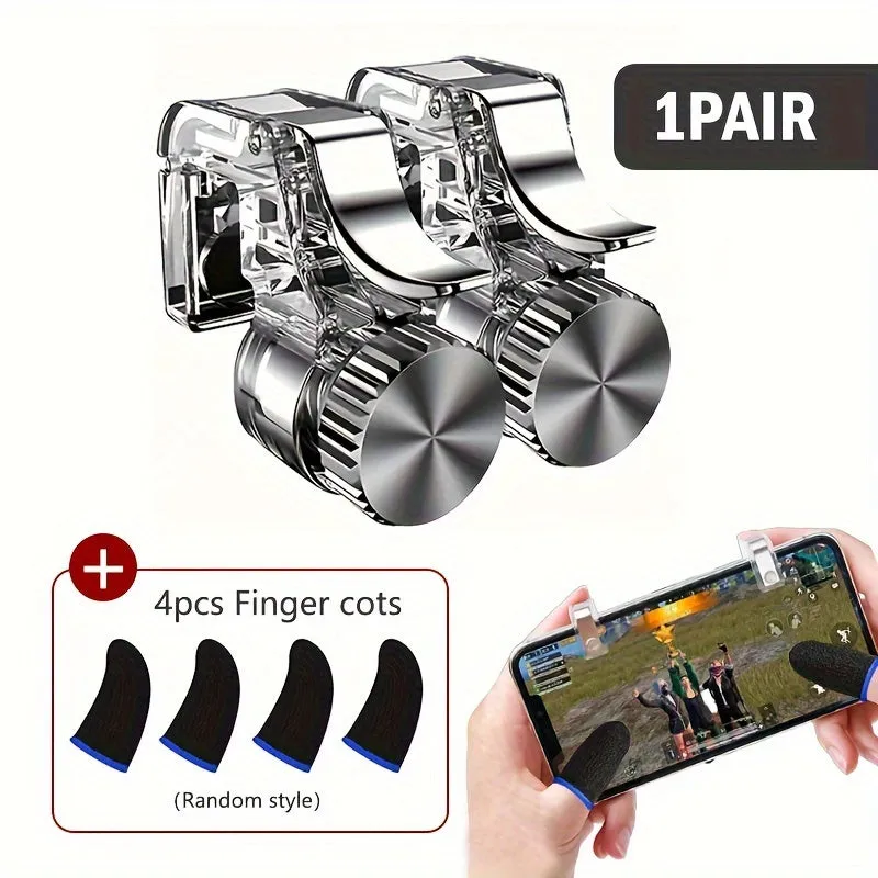 Ultimate Gaming Combo R11 Mobile Game Controller Rocker Button Trigger Set with Carbon Fiber Game Gloves