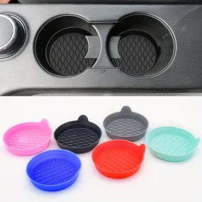 Universal Silicone Car Coasters  Set of 2 6 Color Varieties