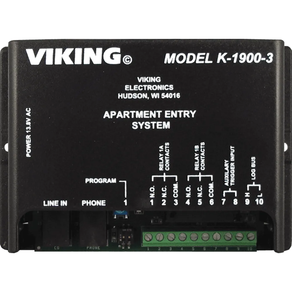 Viking K-1900-3 Door Entry and Keyless Entry for up to 250 Apartments or Offices