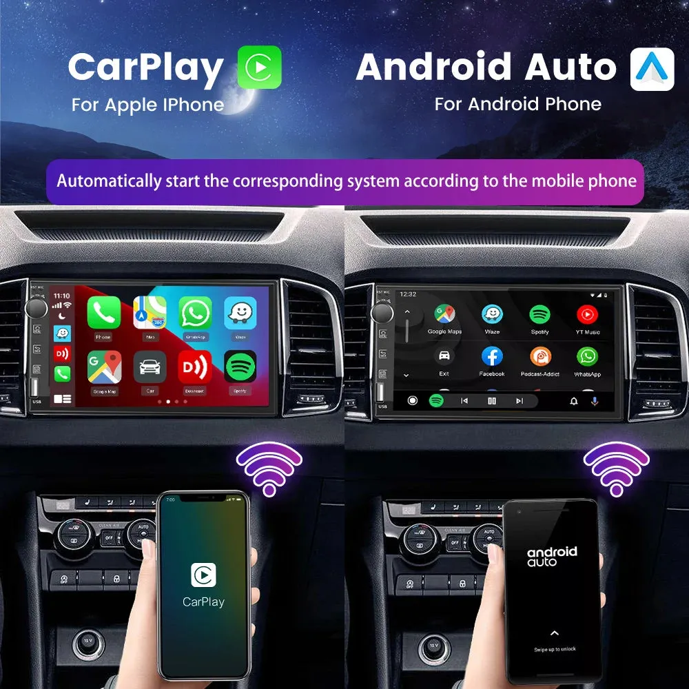 Wireless CarPlay Android Auto Dongle USB Screen Mirroring for Android Radio