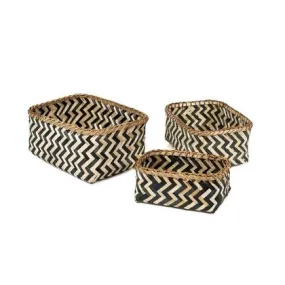 Zebra Bamboo Basket